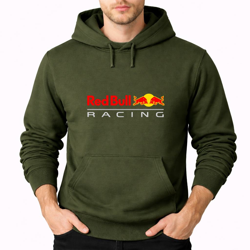 Men's Red Bull Racing Pullover Hoodie - Army Green