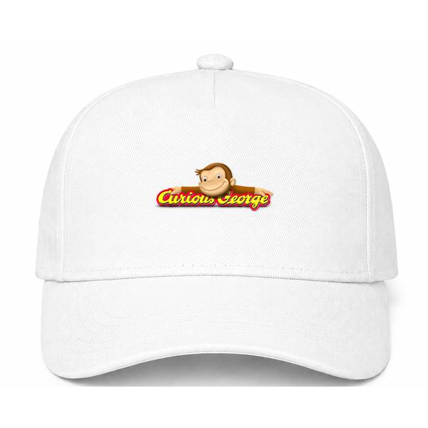 Curious George Logo White Dad Baseball Cap Hat