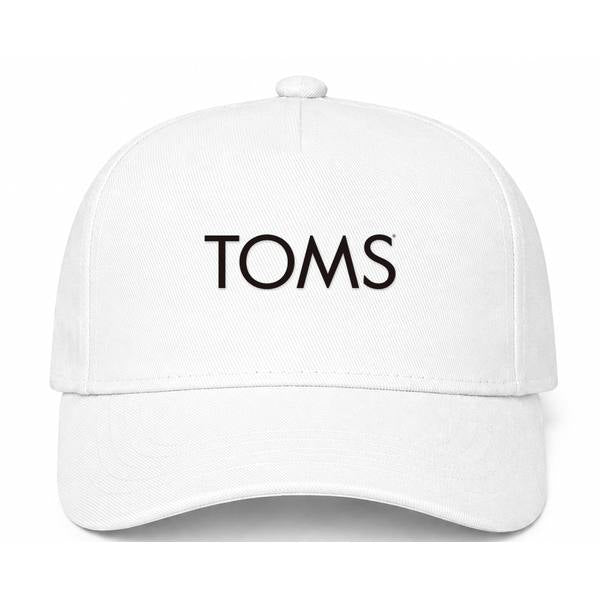 TOMS Logo White Dad Baseball Cap Hat