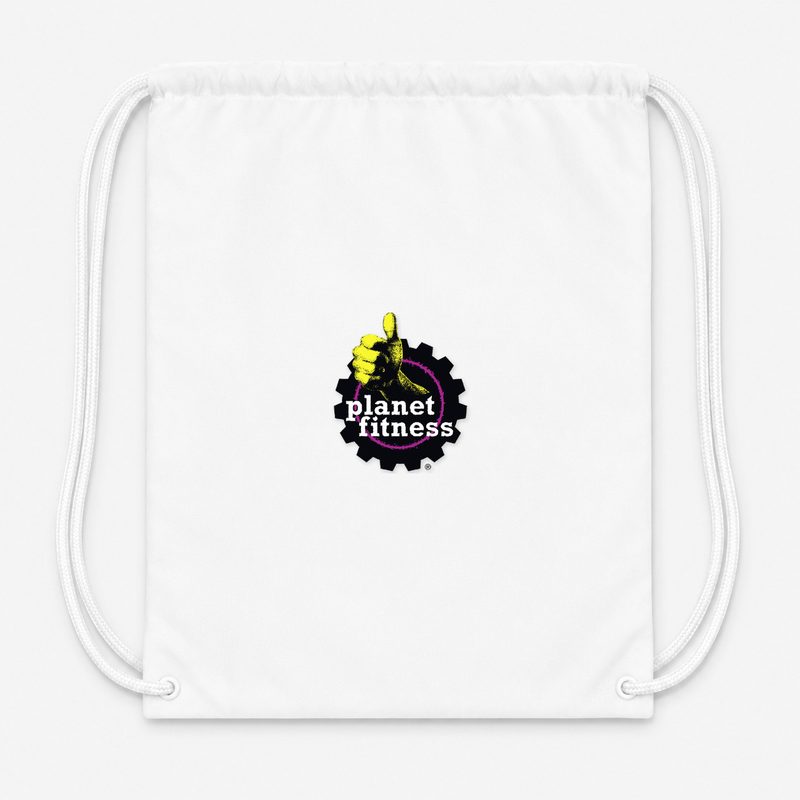 Planet Fitness Drawstring Bag - White