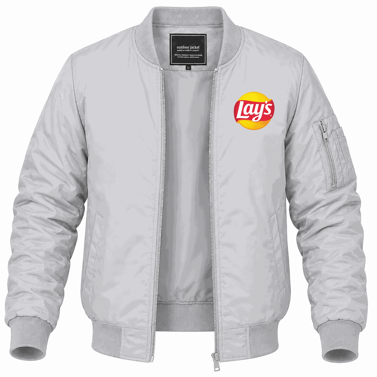 Men's Lays Lightweight Bomber Jacket - Gray