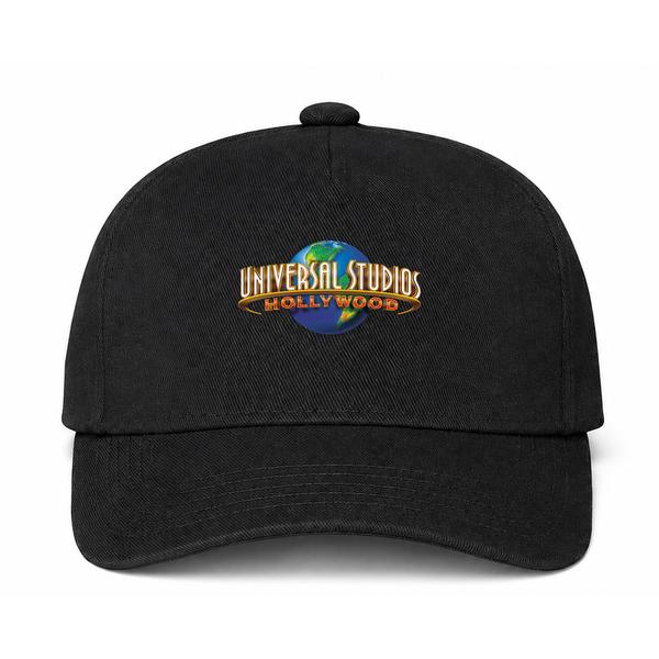 Universal Studios Hollywood Logo Black Dad Baseball Cap Hat