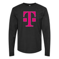 Men's T-Mobile-Logo-PNG-HD Long sleeves Cotton Blend T-Shirt - Black