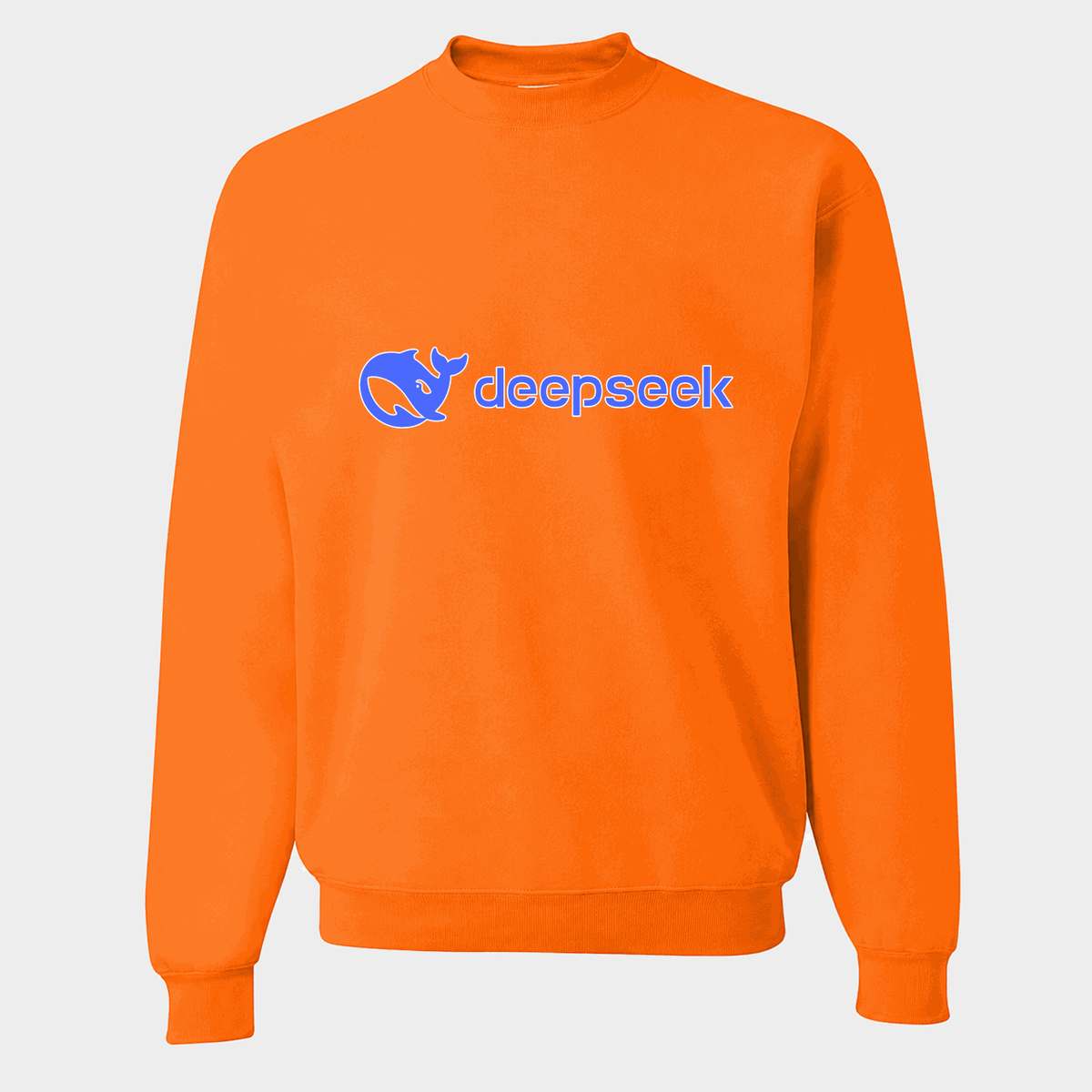Men's DeepSeek Crewneck Sweatshirt - Orange