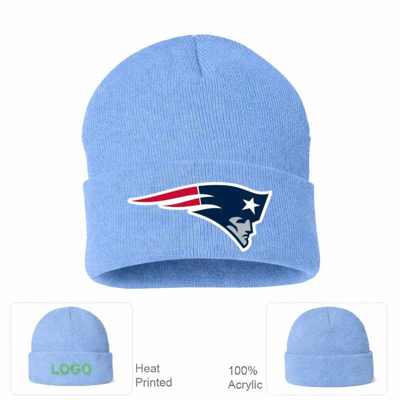 New England Patriots Sky Blue Beanie Hat