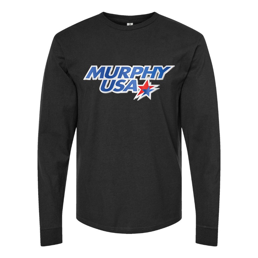Men's Murphy-USA-Logo Long sleeves Cotton Blend T-Shirt - Black