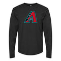 Men's Arizona Diamondbacks Long sleeves Cotton Blend T-Shirt - Black