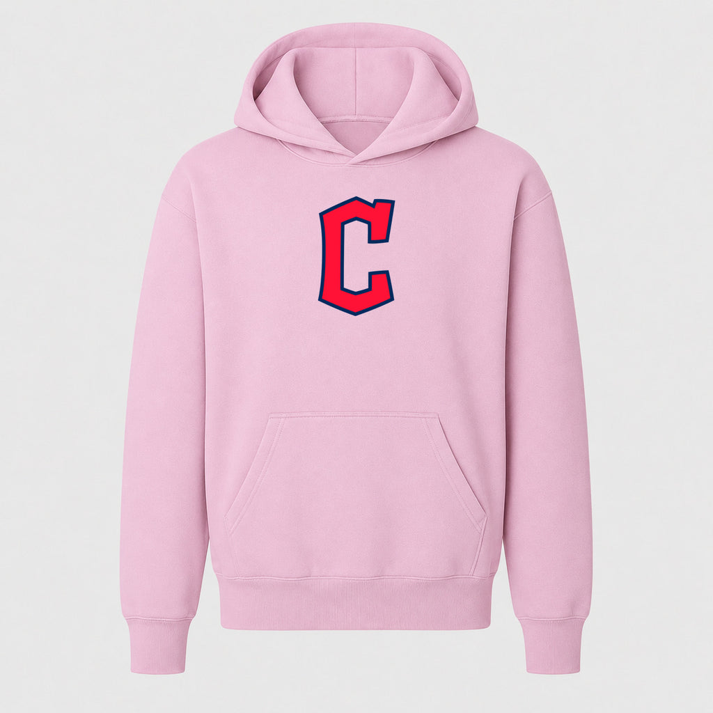 Youth Cleveland Guardians Pullover Hoodie - Light Pink