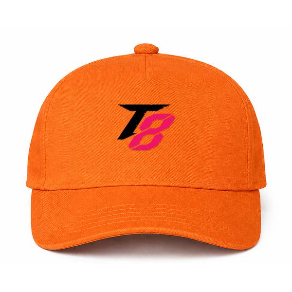 Tekken 8 Black Logo Orange Dad Baseball Cap Hat