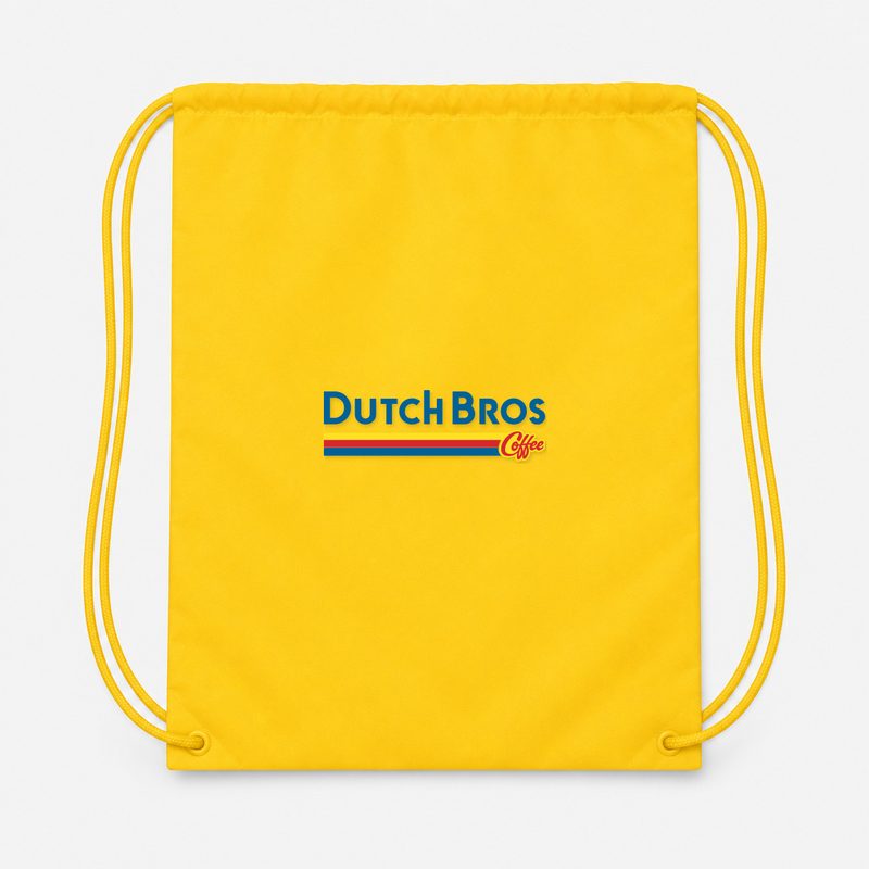 Dutch Bros Coffee Wordmark Drawstring Bag - Yellow