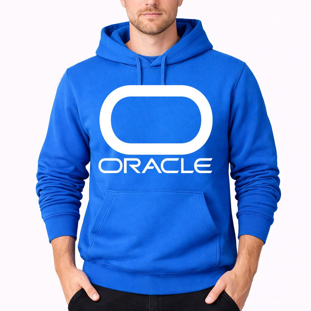 Men's Oracle White Pullover Hoodie - Azure