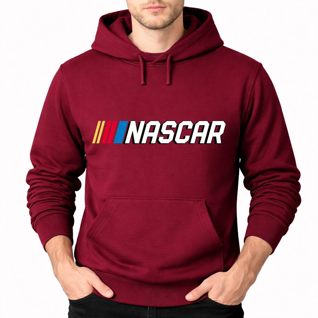 Men's nascar Pullover Hoodie - Burgundy