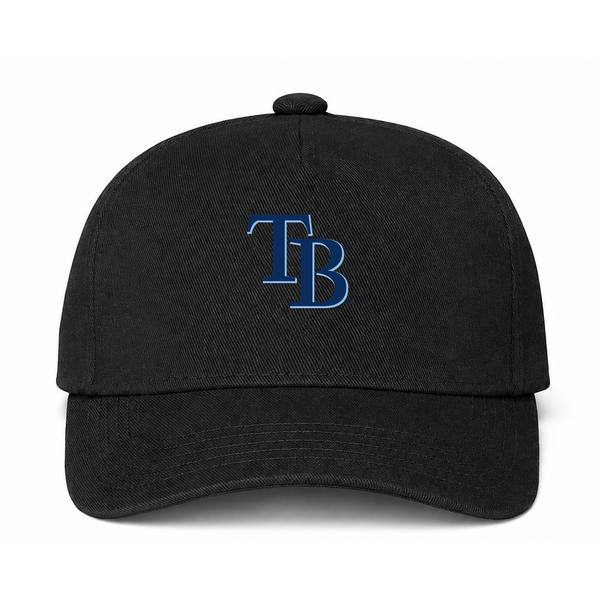 Tampa Bay Rays MLB Logo Black Dad Baseball Cap Hat