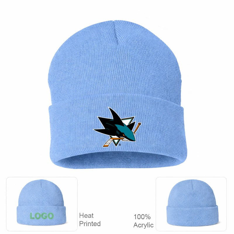 San Jose Sharks Sky Blue Beanie Hat