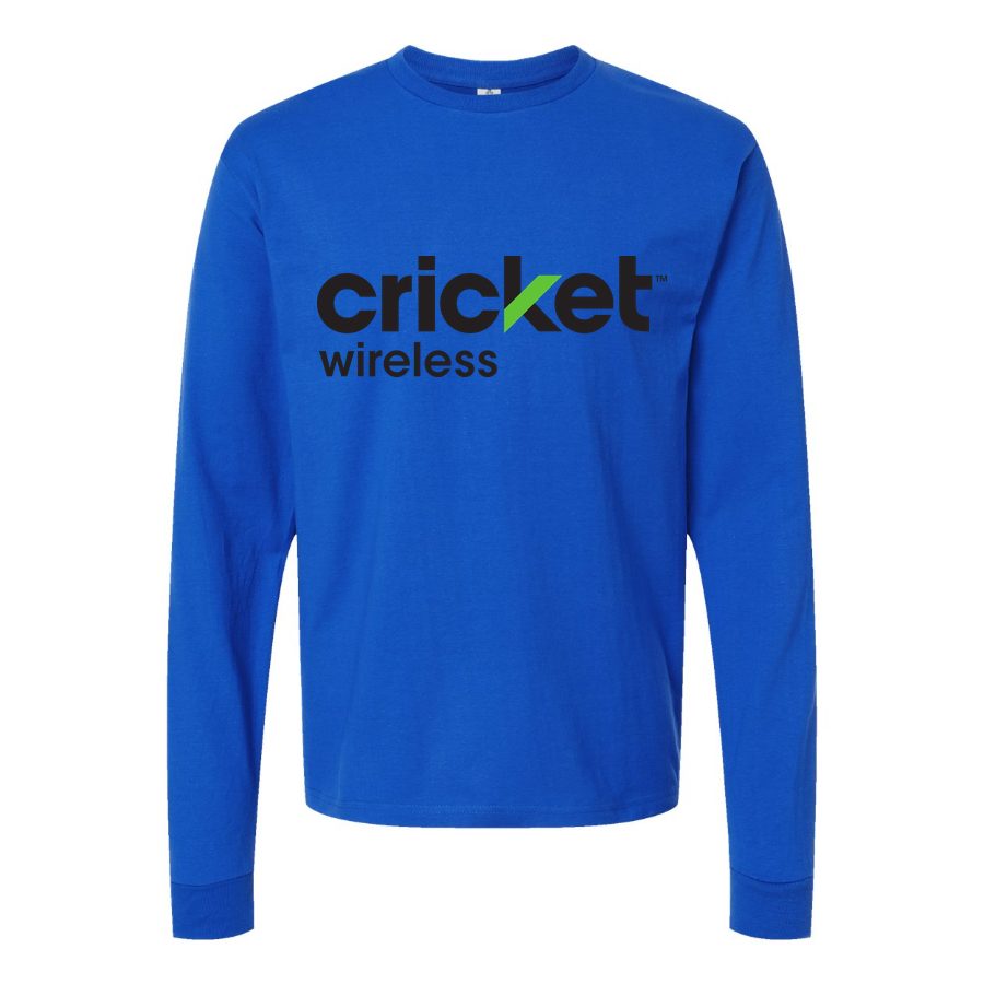 Men's Cricket Wireless Long sleeves Cotton Blend T-Shirt - Blue