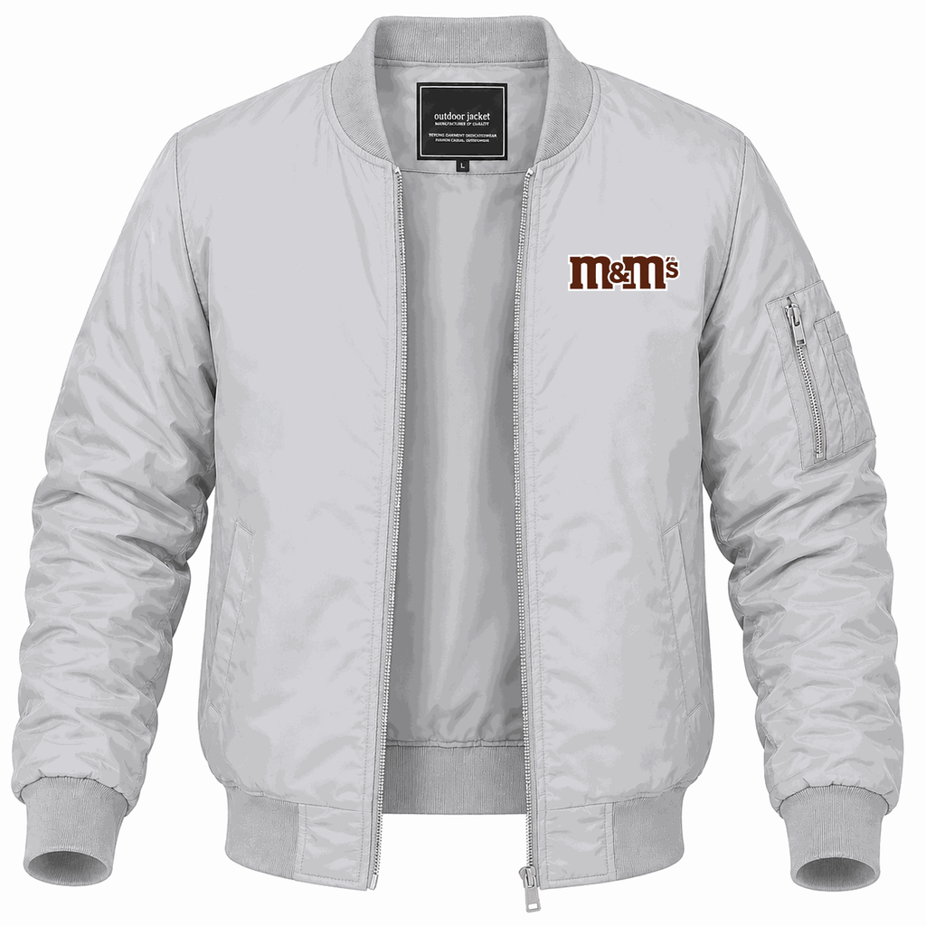 Men's M&M's Lightweight Bomber Jacket - Gray