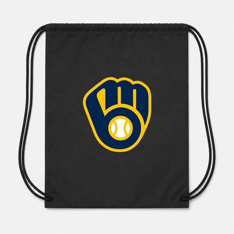 Milwaukee Brewers Drawstring Bag - Black