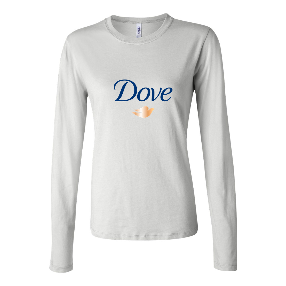 Women's Dove logo 1536x864 Long Sleeve T-Shirt - White