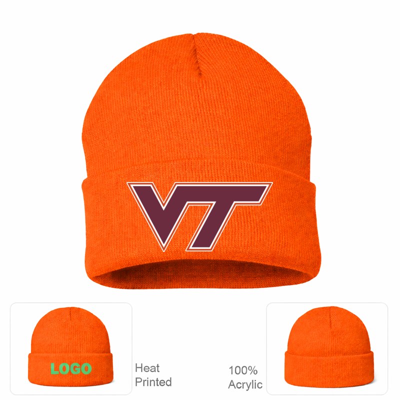 Virginia Tech Hokies Orange Beanie Hat
