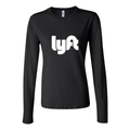 Women's Lyft logo white Long Sleeve T-Shirt - Black