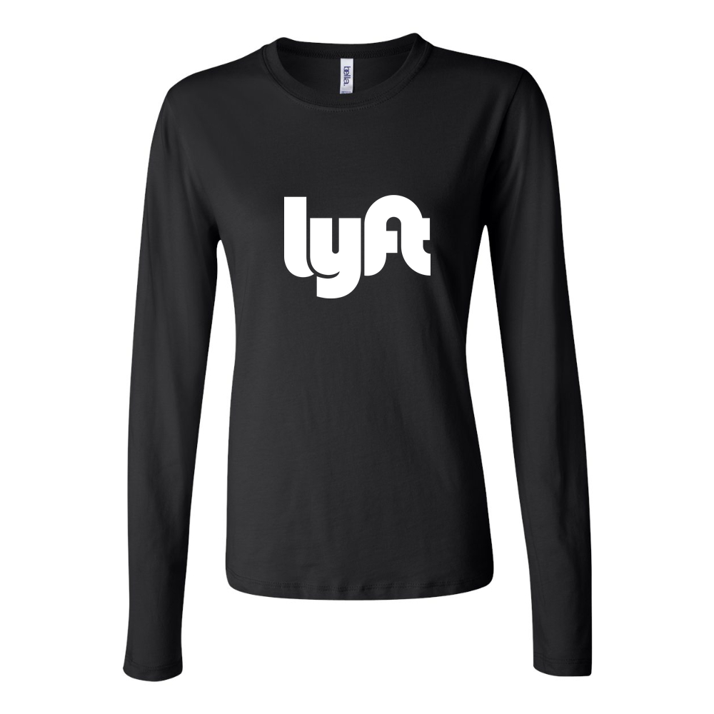 Women's Lyft logo white Long Sleeve T-Shirt - Black