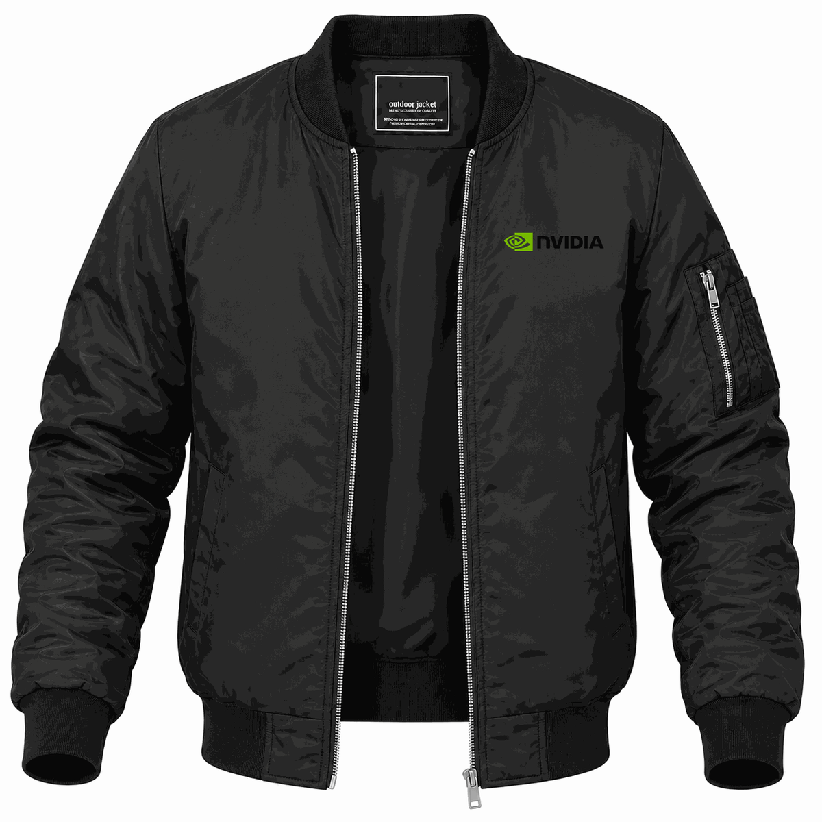 Men's NVIDIA Lightweight Bomber Jacket - Black