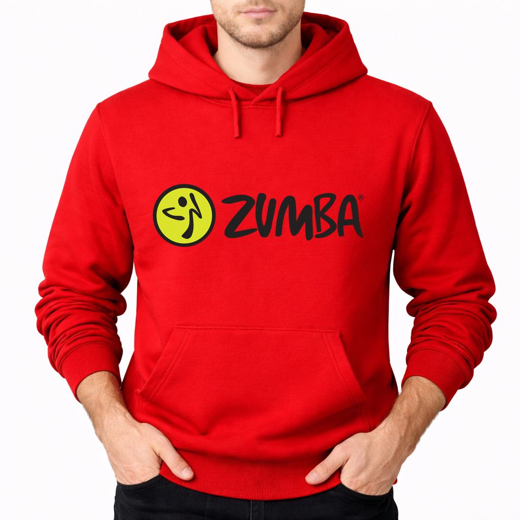 Men's Zumba Fitness Pullover Hoodie - Red