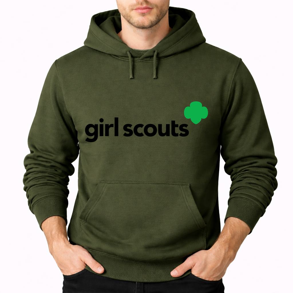 Men's Girl Scouts Pullover Hoodie - Army Green