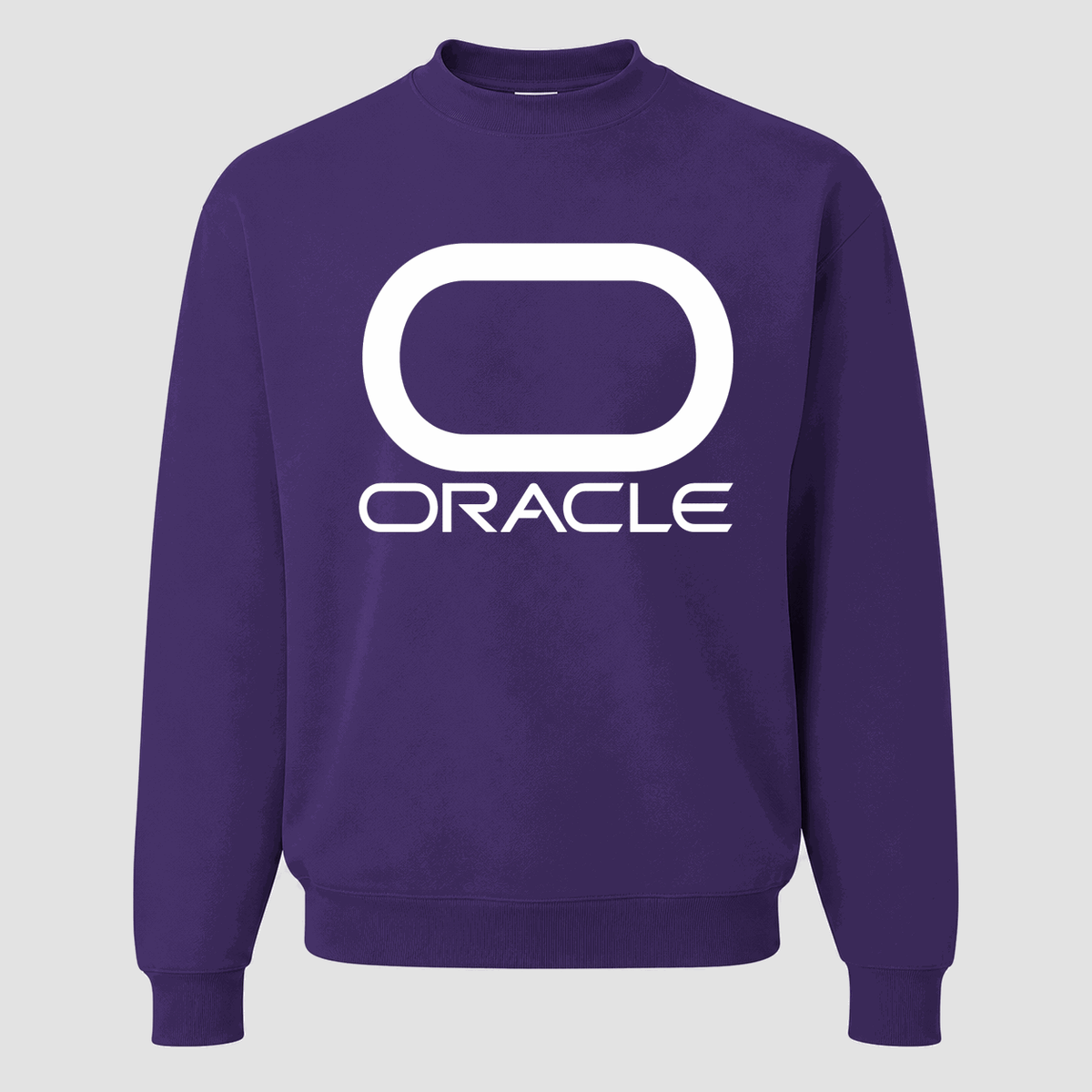 Men's Oracle White Logo Crewneck Sweatshirt - Purple