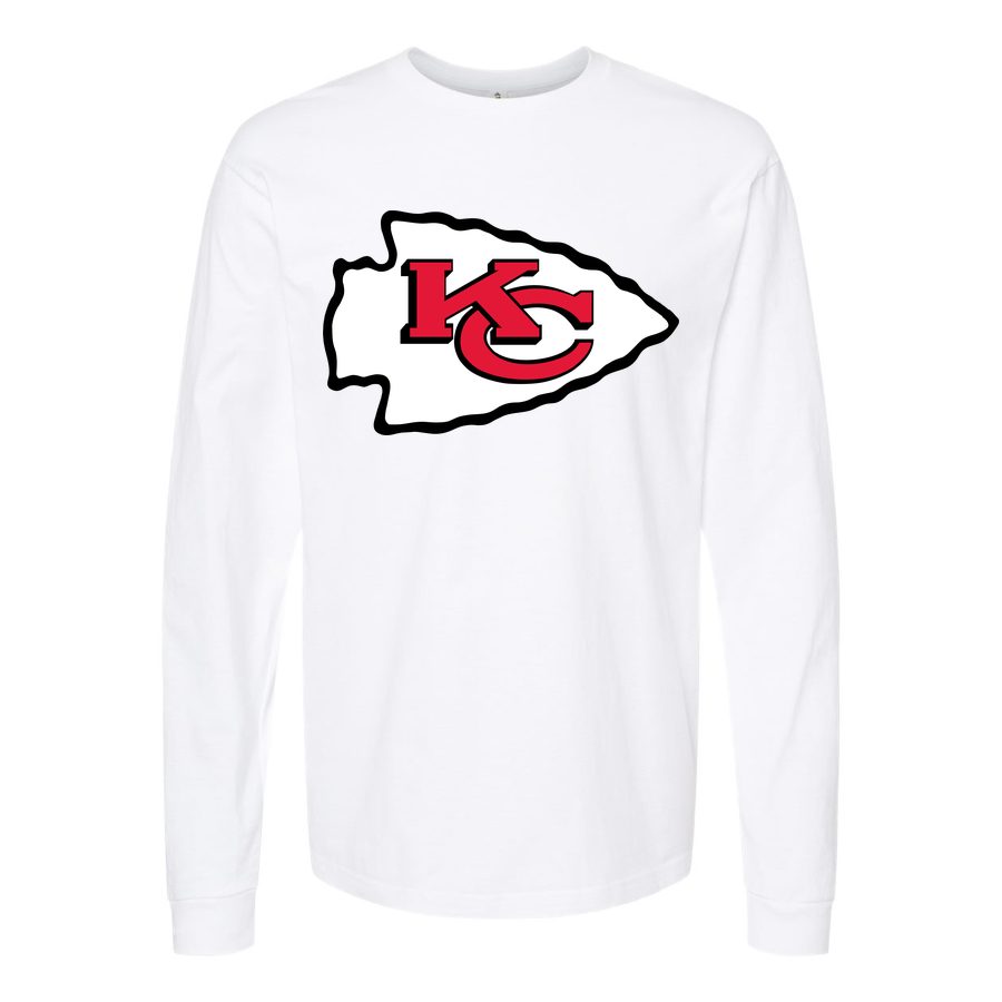Men's Kansas City Chiefs Long sleeves Cotton Blend T-Shirt - White