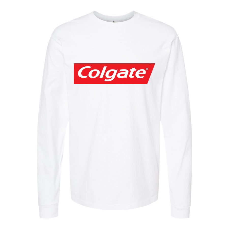 Men's purepng.com-colgate-logologobrand-logoiconslogos-2515199404838u0gz Long sleeves Cotton Blend T-Shirt - White