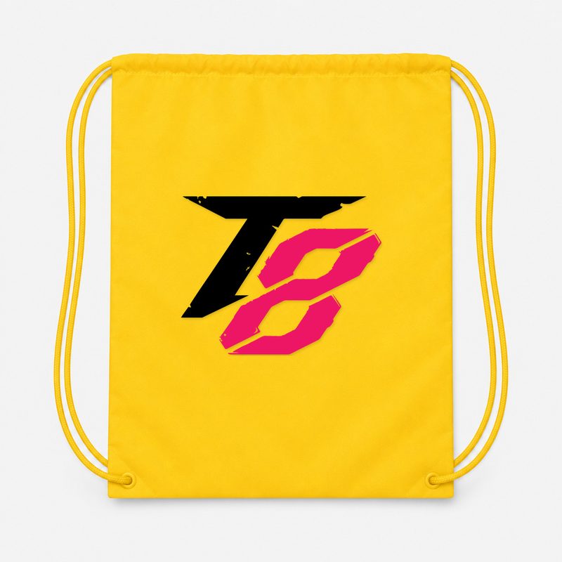 Tekken 8 Black Drawstring Bag - Yellow