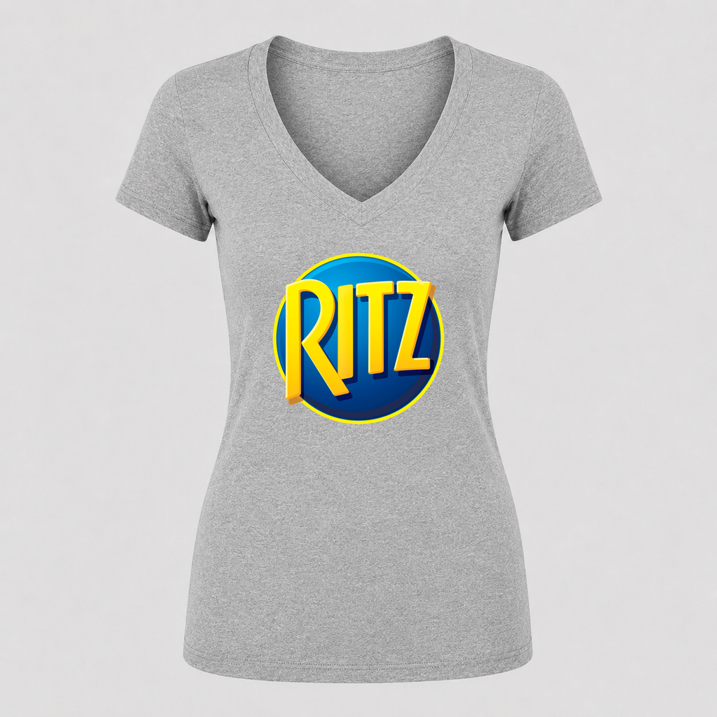 Women's Ritz V Neck T-Shirt in gray