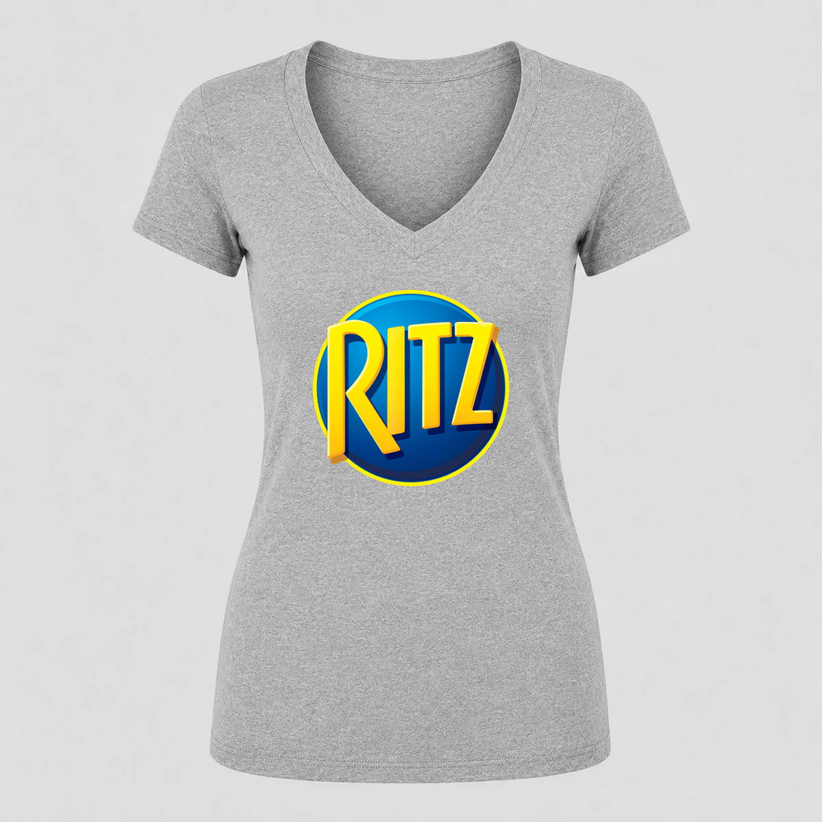 Women's Ritz V Neck T-Shirt in gray