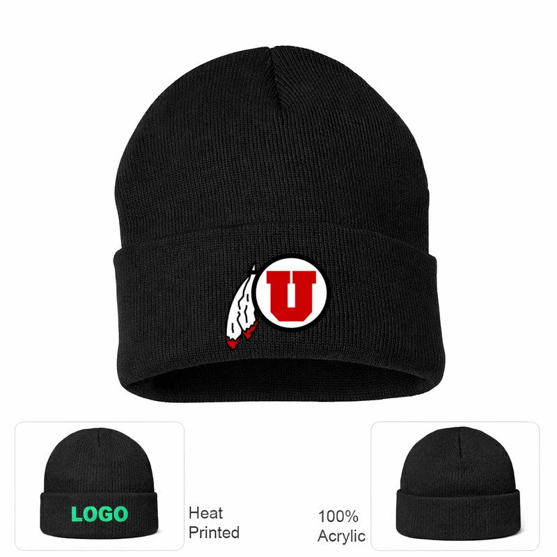 Utah Utes Black Beanie Hat