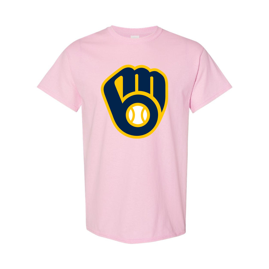 Men's Milwaukee Brewers Cotton T-Shirt - Pink