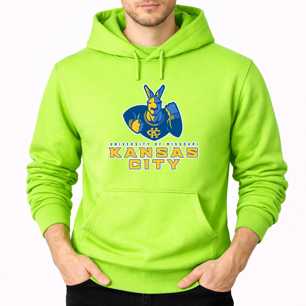 Men's UMKC Kangaroos Pullover Hoodie - Lime green