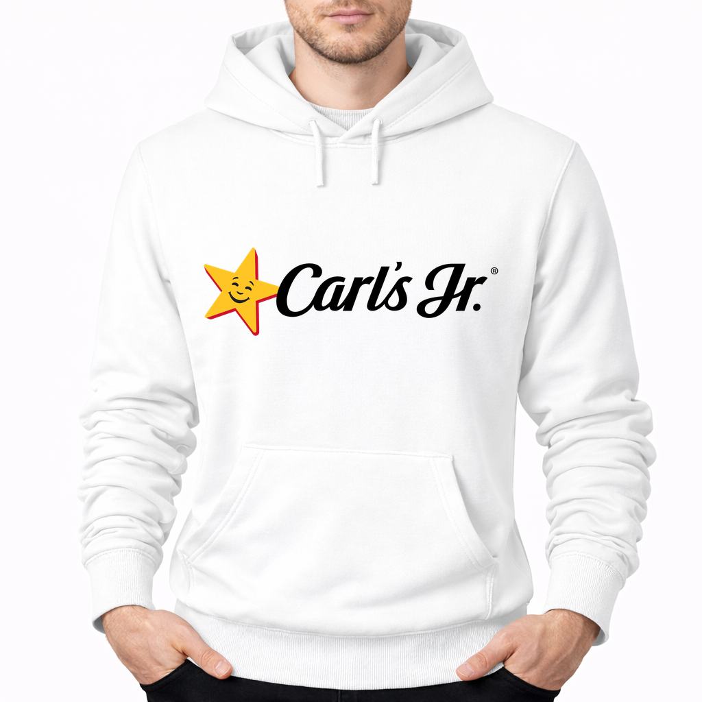 Men's Carl's Jr. Pullover Hoodie - White