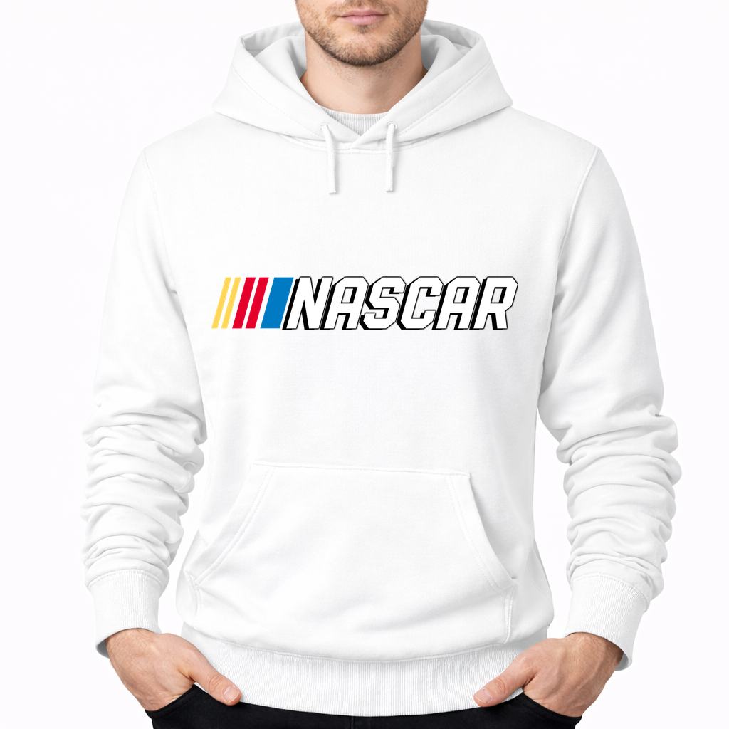 Men's nascar Pullover Hoodie - White