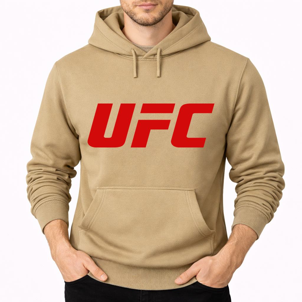 Men's UFC Pullover Hoodie - Tan