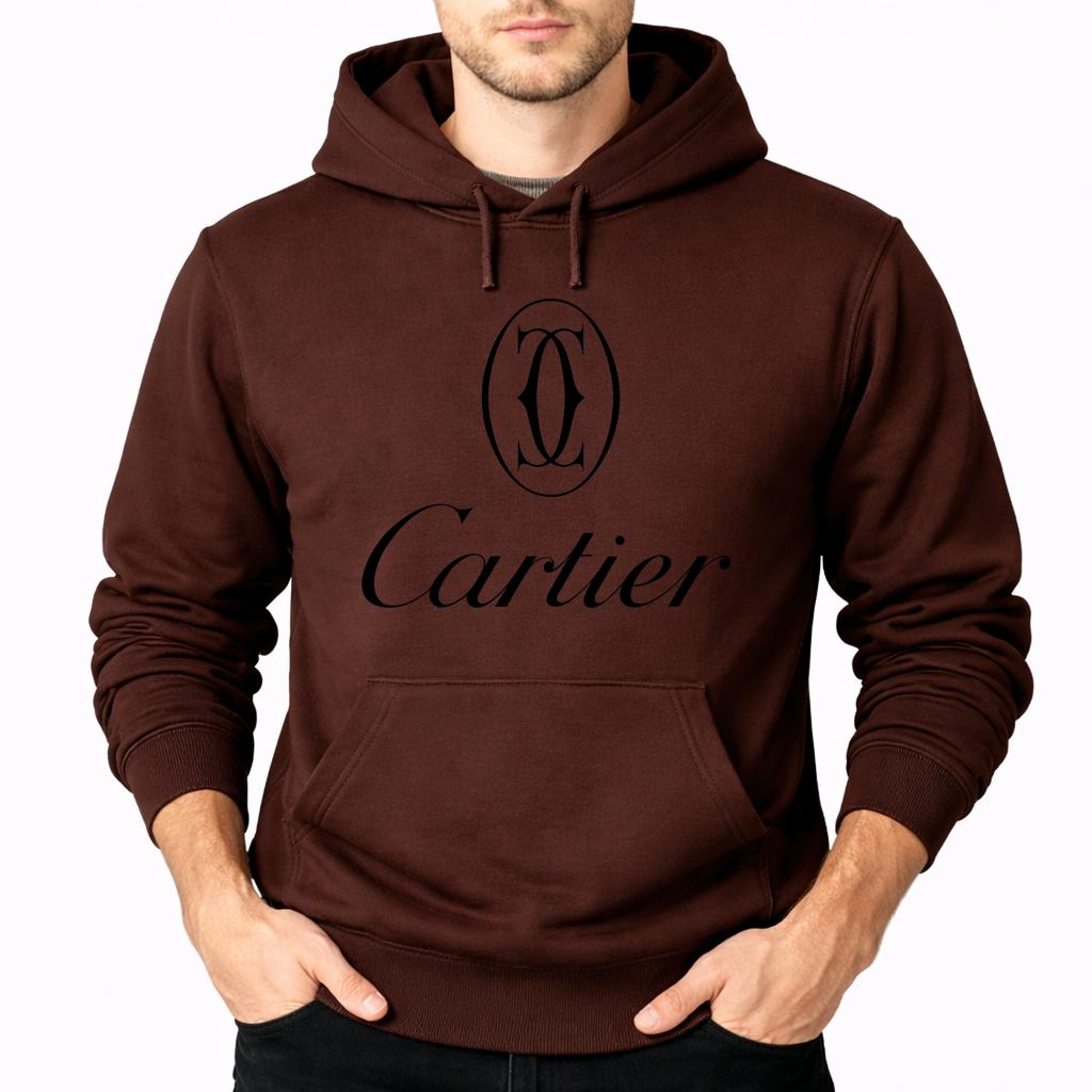Men's Cartier Black Pullover Hoodie - Brown