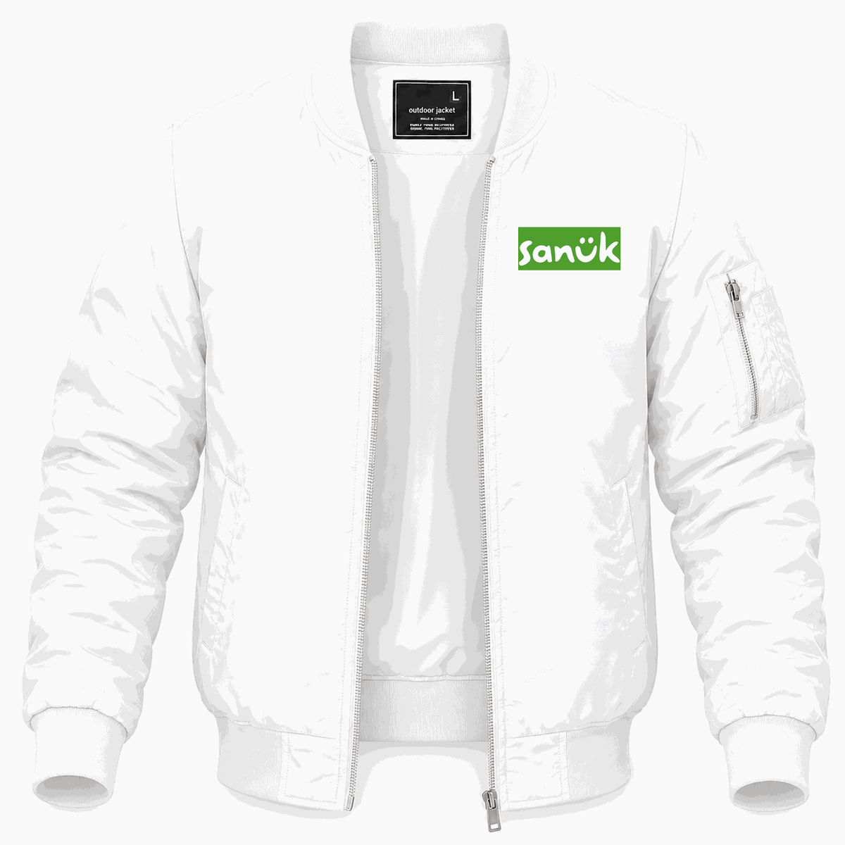 Men's Sanuk Lightweight Bomber Jacket - White