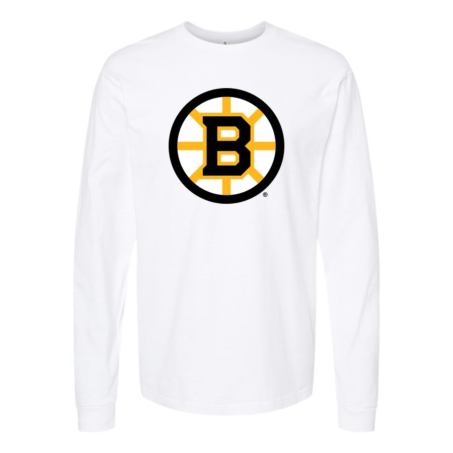Men's Boston Bruins Long sleeves Cotton Blend T-Shirt - White