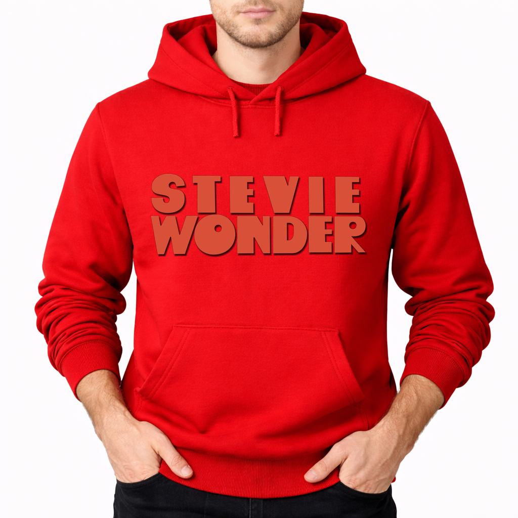 Men's Stevie Wonder Pullover Hoodie - Red