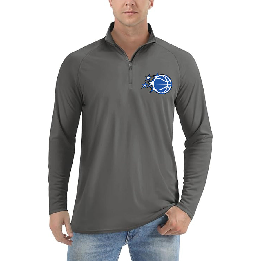 Orlando Magic quarter-zip athletic shirt in Dark Gray