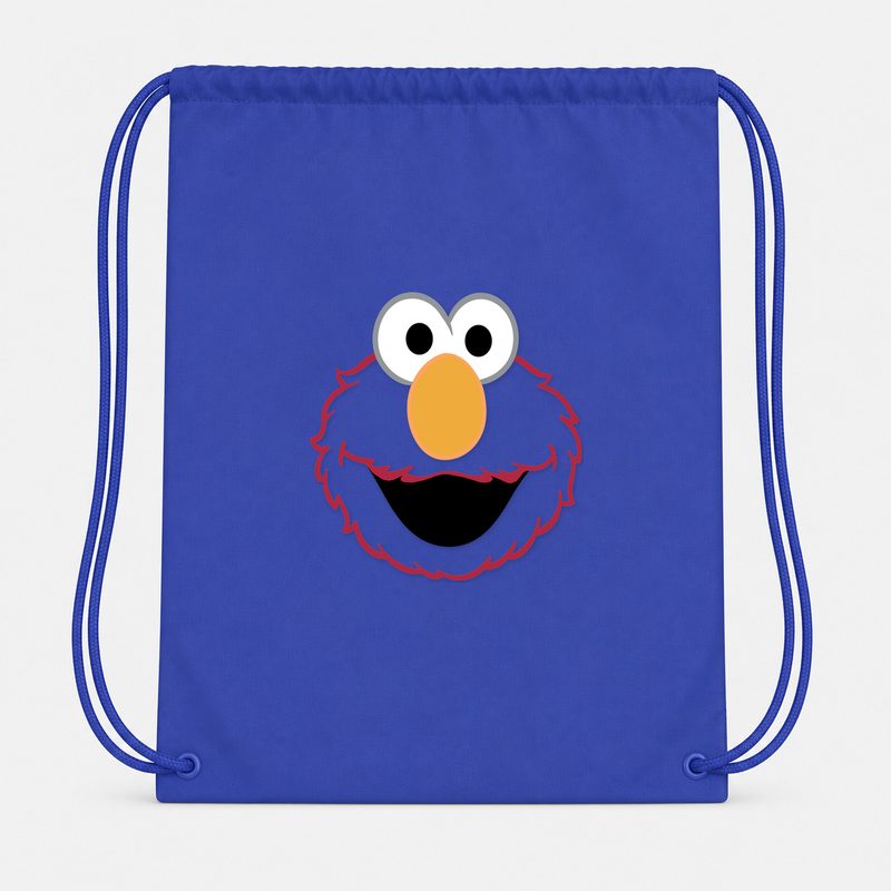Elmo Face2 Drawstring Bag - Blue