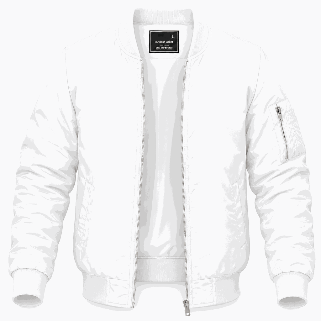 Men's Sony VAIO Curvy White Lightweight Bomber Jacket - White