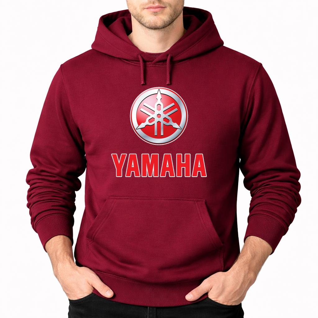 Men's Yamaha Pullover Hoodie - Burgundy