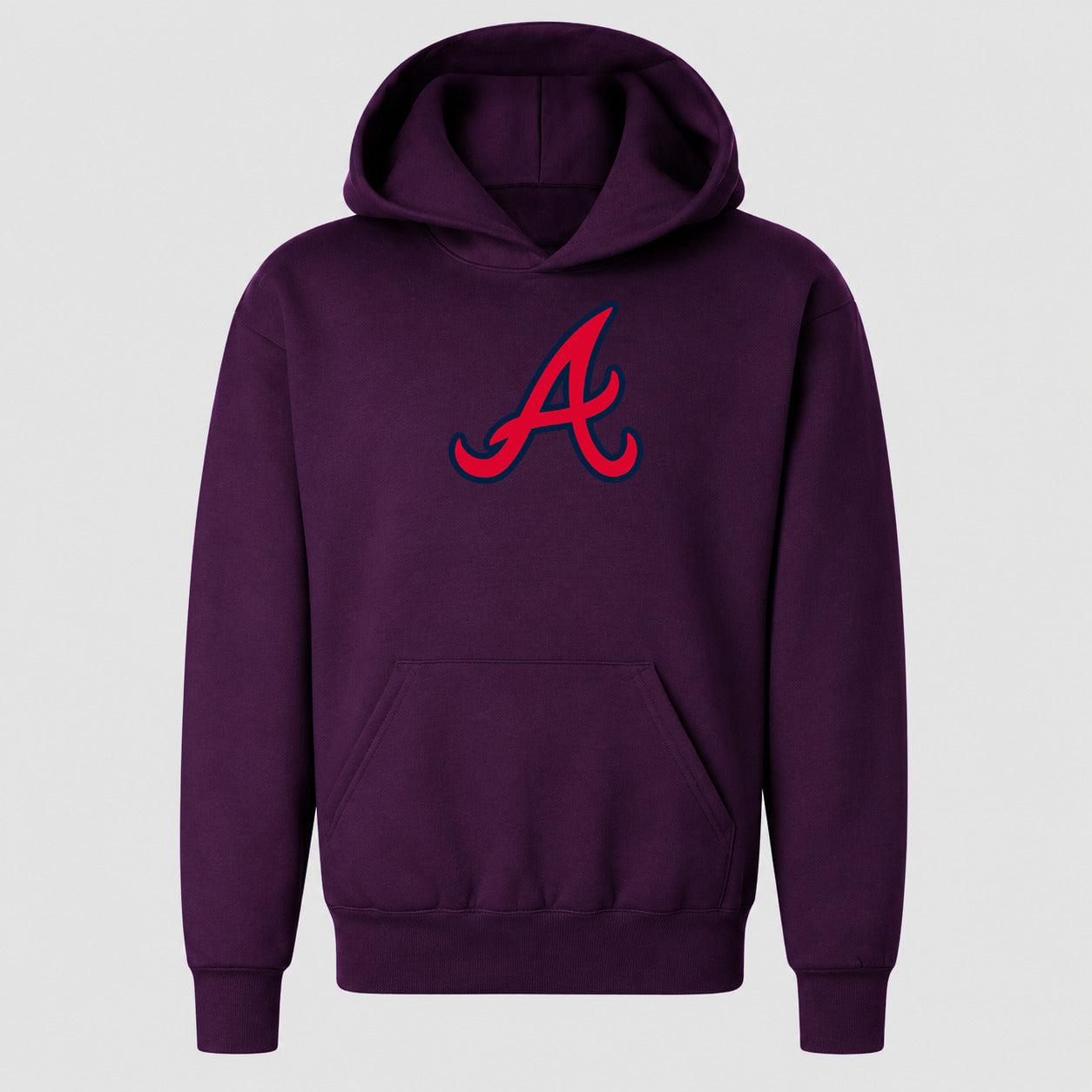 Youth Atlanta Braves Pullover Hoodie - Purple