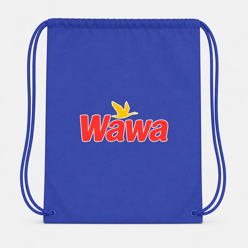 Wawa Gas Station Drawstring Bag - Blue